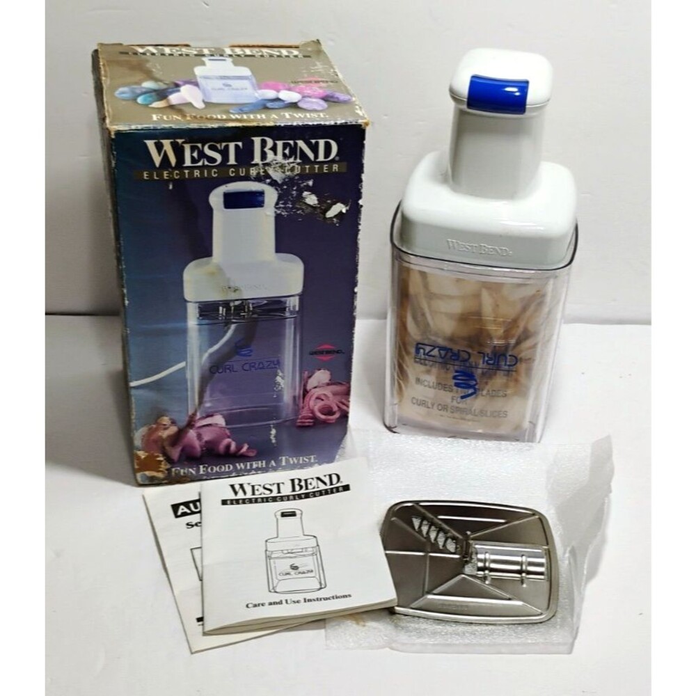 Vintage West Bend Electric Curly Fry Cutter USA - Open Box  UNUSED Tested